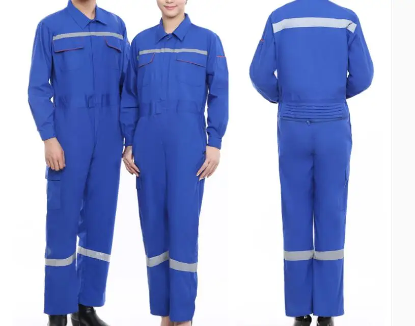 Классический Прочный саржевый на молнии спереди отражающий объемный комбинезон