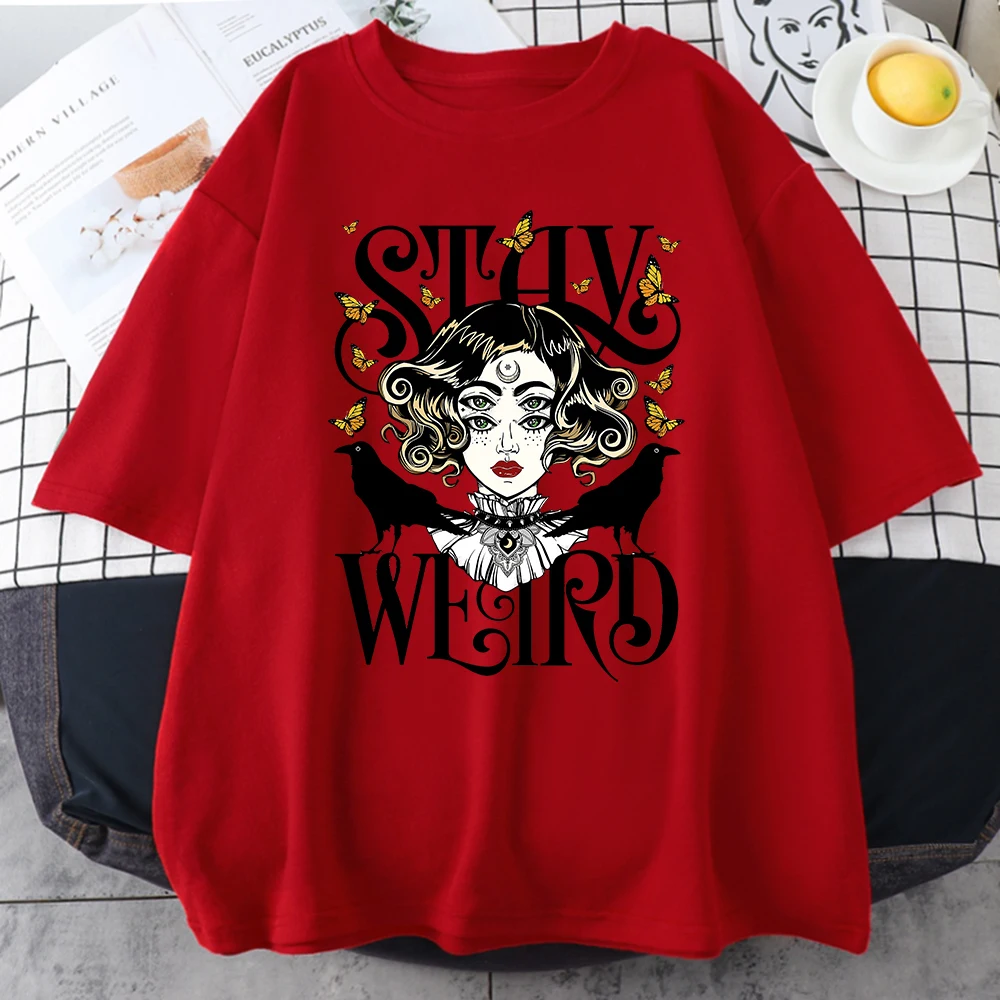 

Women's T Shirt Goblincore Colored Silhouette Creativity T-Shirt Summer Fashion White Tees Harajuku O-Neck Women Pink Tee-Tops