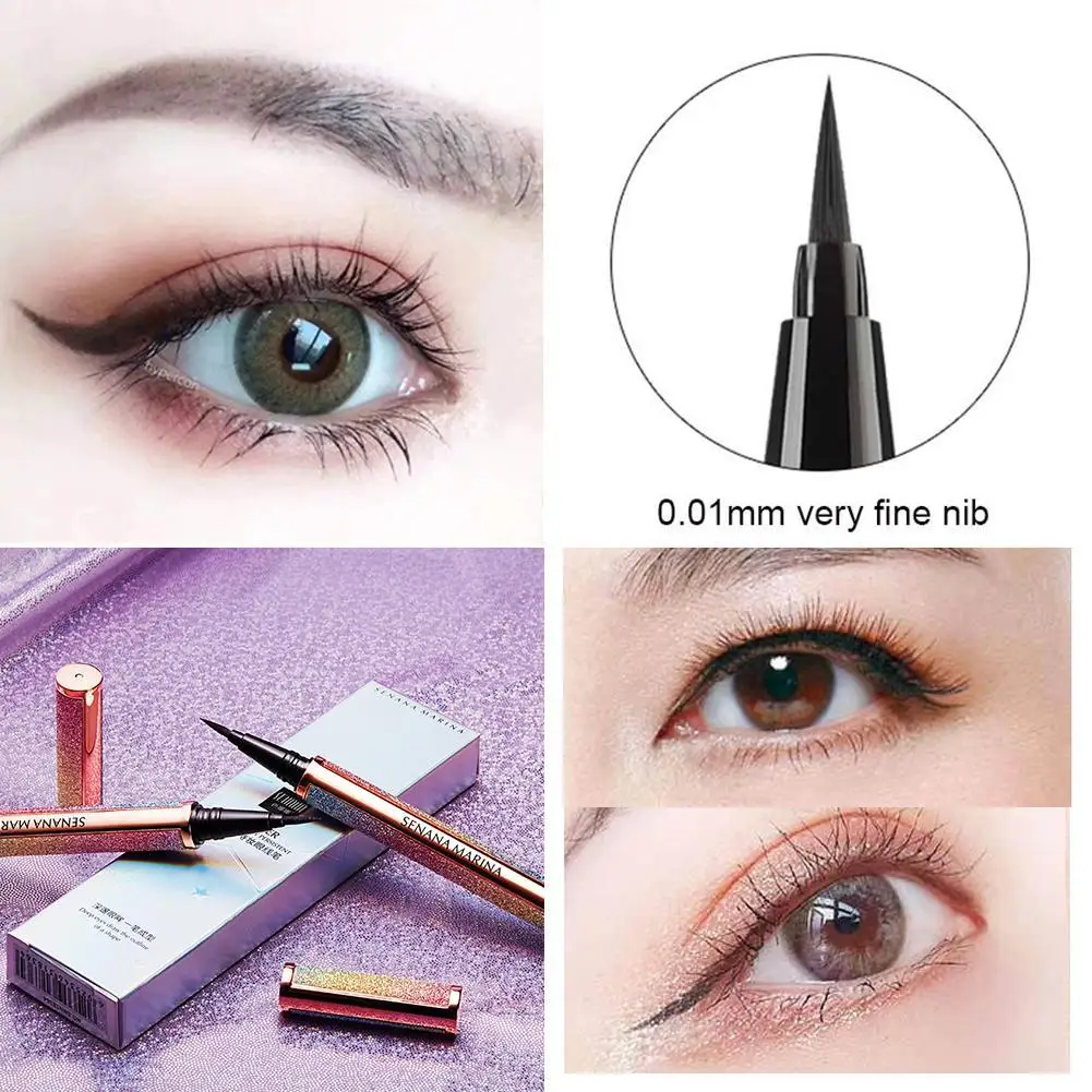 

Bright Starry Sky Holding Makeup Eyeliner Not Easy To Makeup Take Off Waterproof Quick-drying Non-fading Eyeliner Sweat-pro Z3Z5