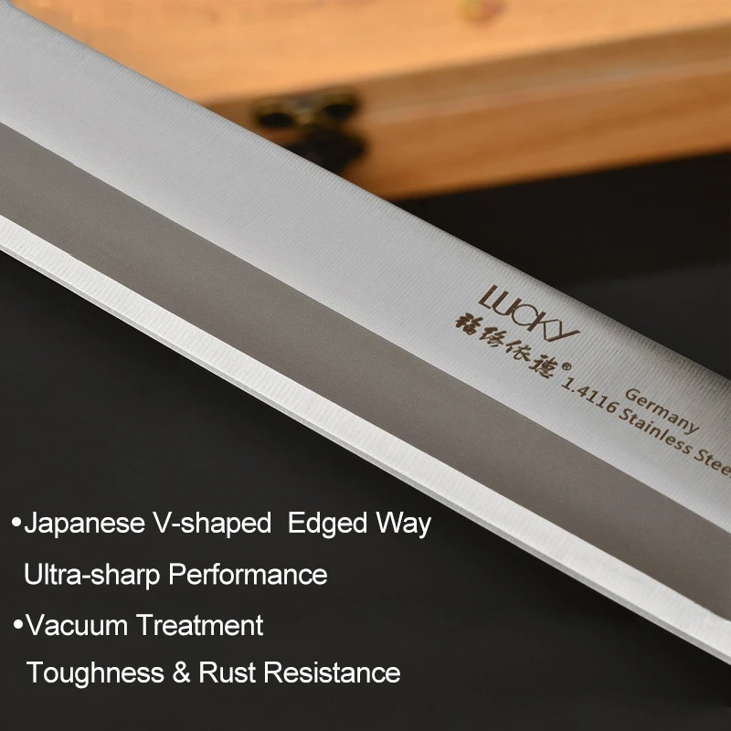 Профессиональный японский нож для суши сашими 11 дюймов левая рука немецкий рыбы
