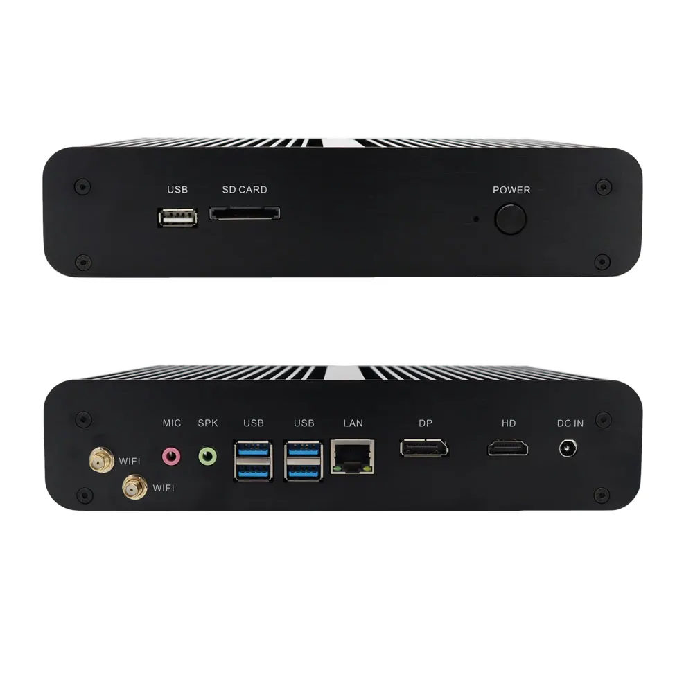 Topton Nuc безвентиляторный игровой ПК Intel Core i7 8565U 8550U виски озеро 4 ядра 8 потоков 2 * DDR4