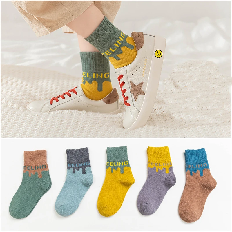 

Комплект носков для малышей; 5 пар/лот, зимняя одежда для мальчиков с забавными персонажами из мультфильмов одежда для маленьких мальчиков, ...