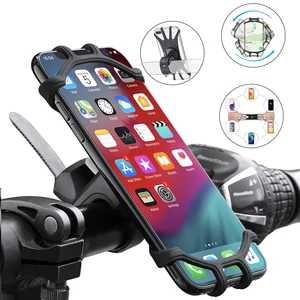 bike phone holder 360 degree rotating silicone bike phone holder for iphone samsung xiaomi gsm houder fiets4 6 7 inch phone free global shipping