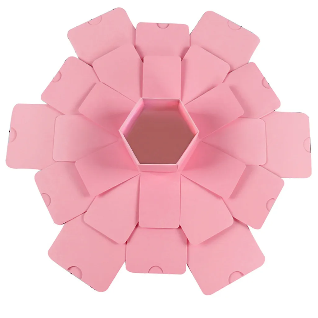 Creative Photo Album Handmade Hexagonal Explosion Gift Bomb Box For Family Friends Scrapbook Lovers Gifts DIY Albums | Дом и сад