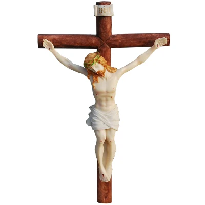 

Vintage European Catholic Relics Christian Crafts Wall Ornaments Suffering Like Jesus Like a Cross