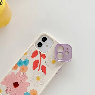 

Oil painting flowers for Apple 12 Apple iPhone11pro max phone case 8 7plus all-inclusive X XR soft