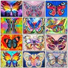 Алмазная живопись бабочки 5D DIY квадратныекруглые картинка с животными для вышивки со стразами Стразы Мозаика Искусство украшения дома