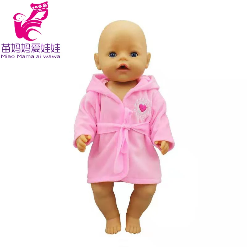 Кукольная одежда для куклы 43 см банный халат с котенком пижама кукла набор одежды