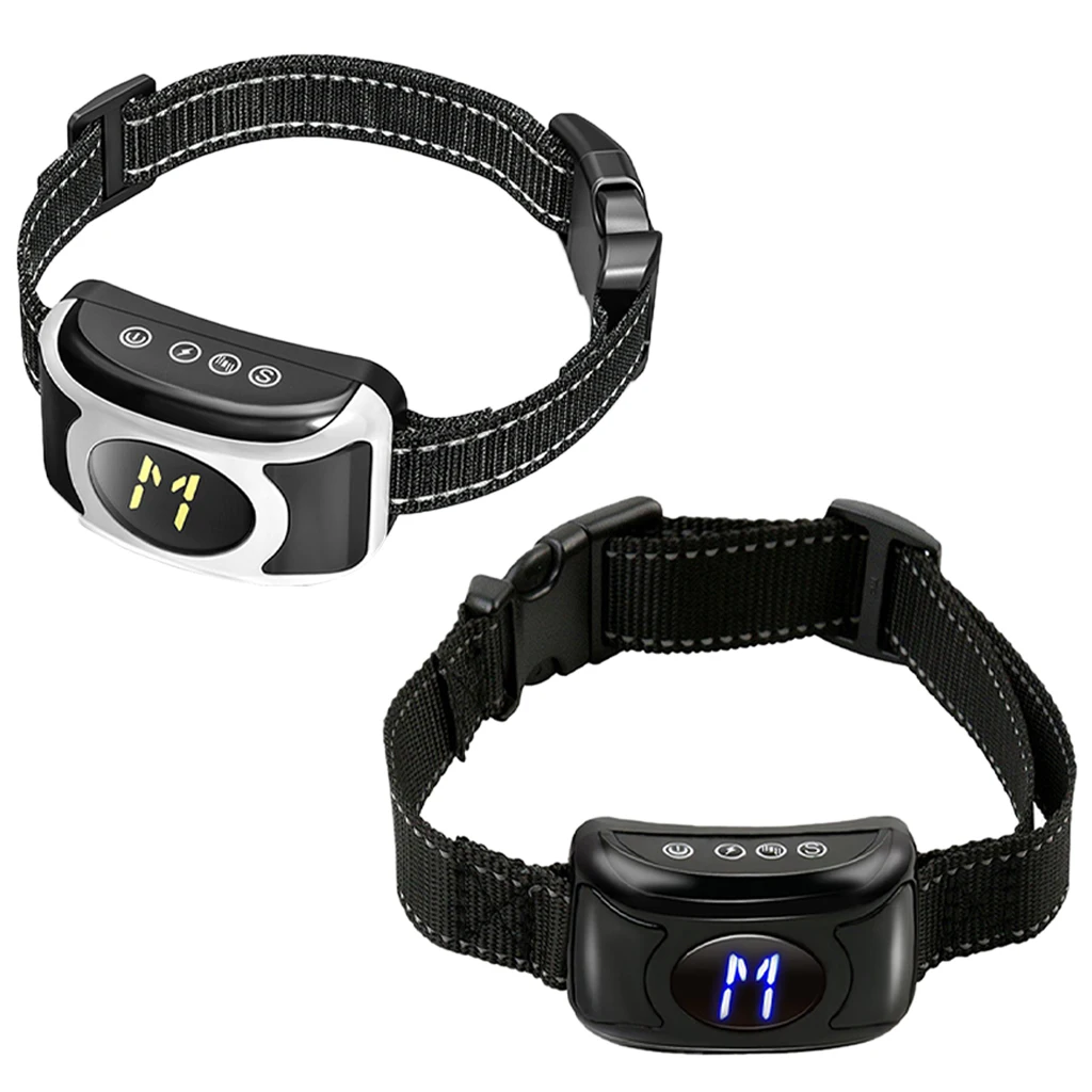 

Dog Training Collar Automatic Smart Anti-Bark Vibration LCD Reflective Belt