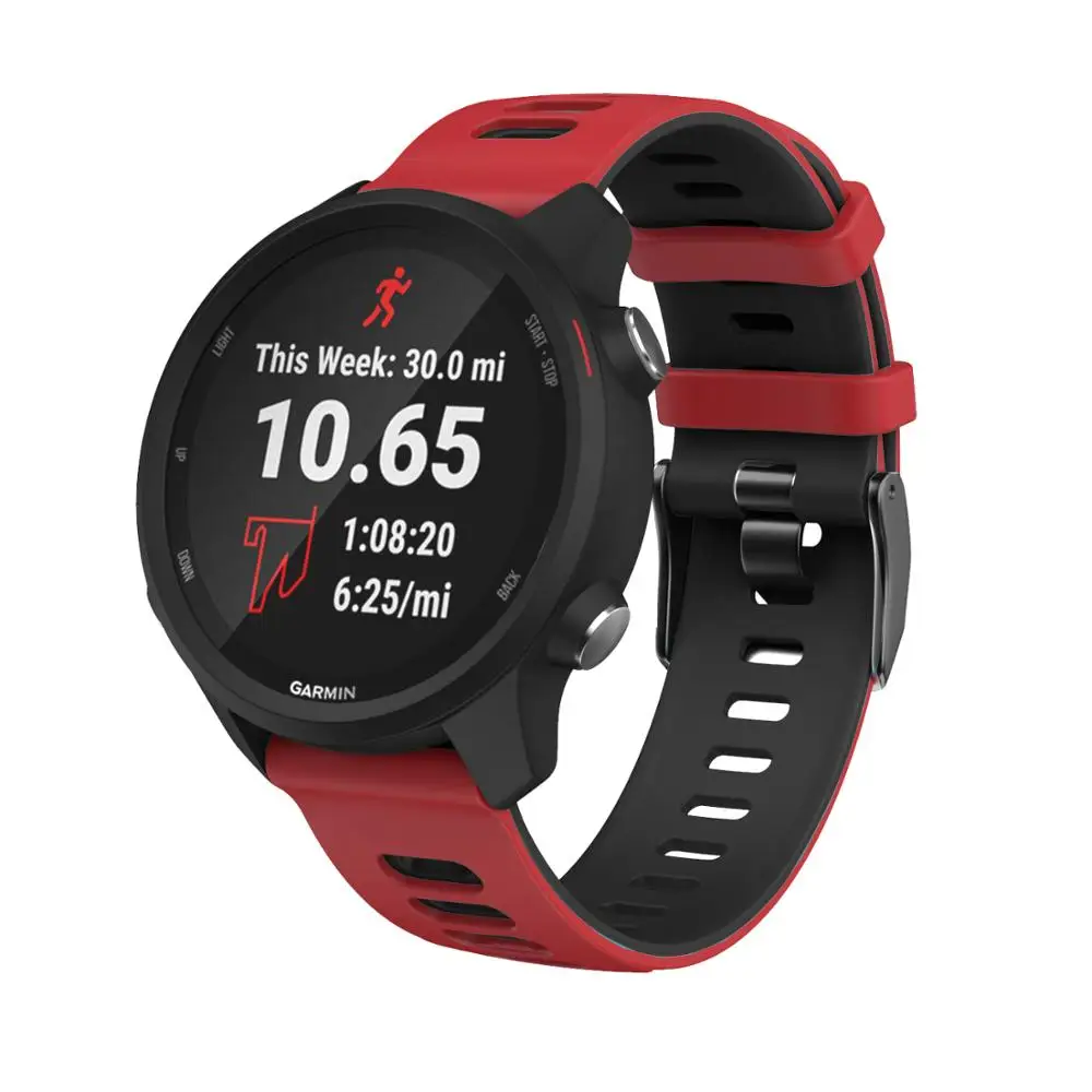 Спортивный силиконовый ремешок 20 мм для смарт часов Garmin Forerunner 245 245M 645 Samsung Galaxy Watch