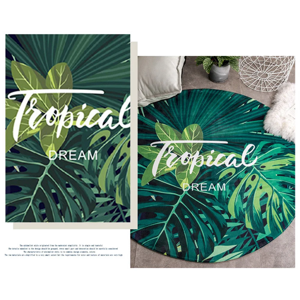 Круглые ковры с тропическим принтом для гостиной спальни ванной комнаты