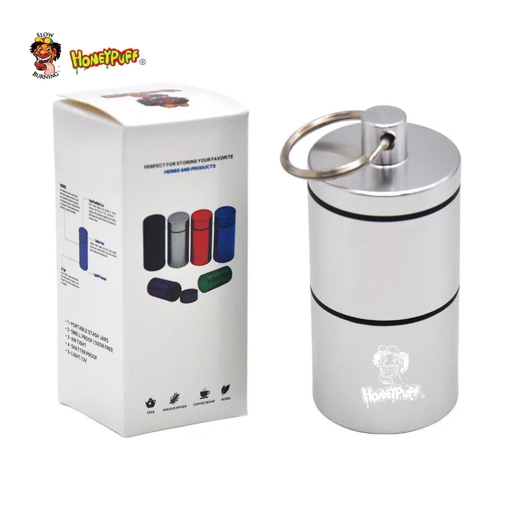 HONEYPUFF Stash Jar-герметичный устойчивый к запаху алюминиевый контейнер с 2 слоями для