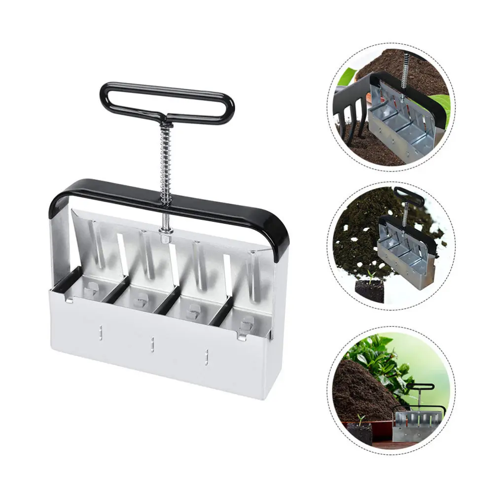 

1pc Manual Soil Block Maker Handheld Quad Soil Blocker Soil Blocking Tool