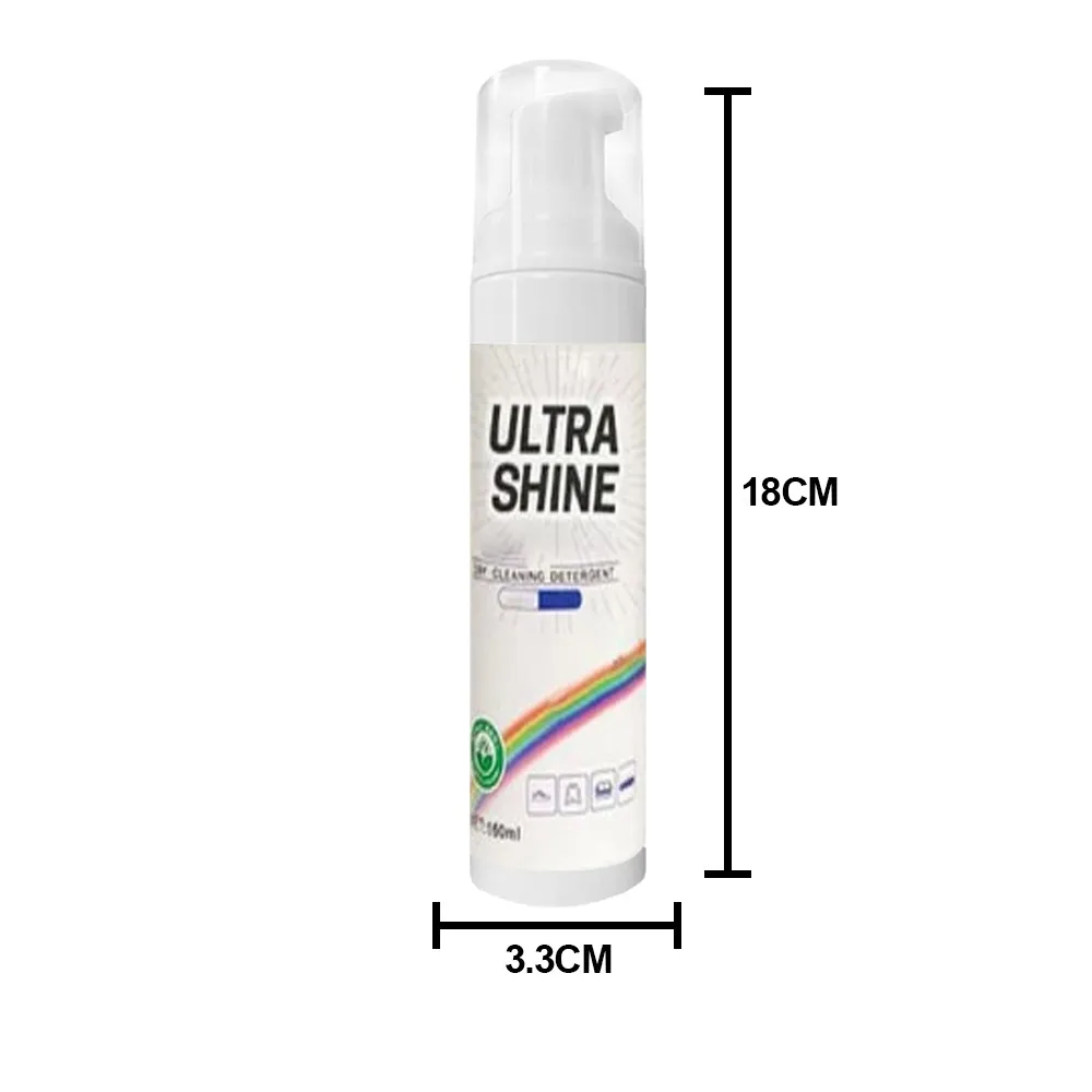 

Fabric Cleaning Spray 100ml All-Purpose Rinse-Free Bubble Cleaner Clothes Stain Remover For Clothing Shoes Sofas Kitchen And Car