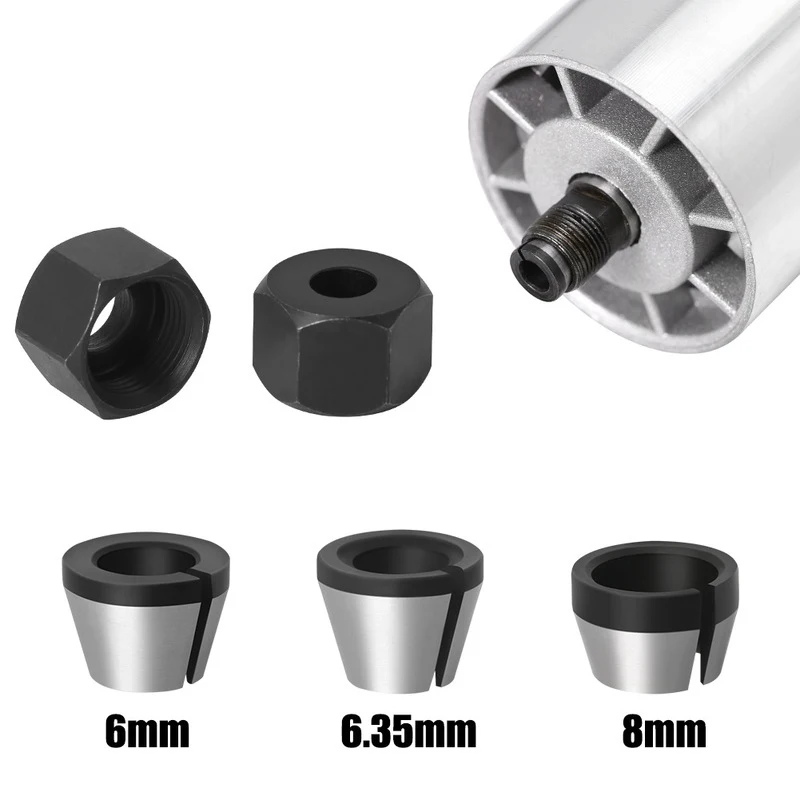 1Pcs 6mm 6.35mm 8mm Milling Cutter Collet Adapter Engraving 