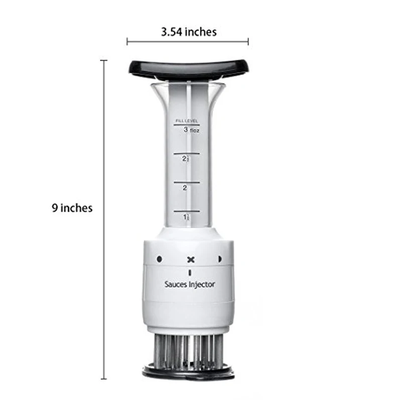 Нержавеющая Сталь Мясо Tenderizer игла и мясо инжектор маринада вкус шприц кухонные