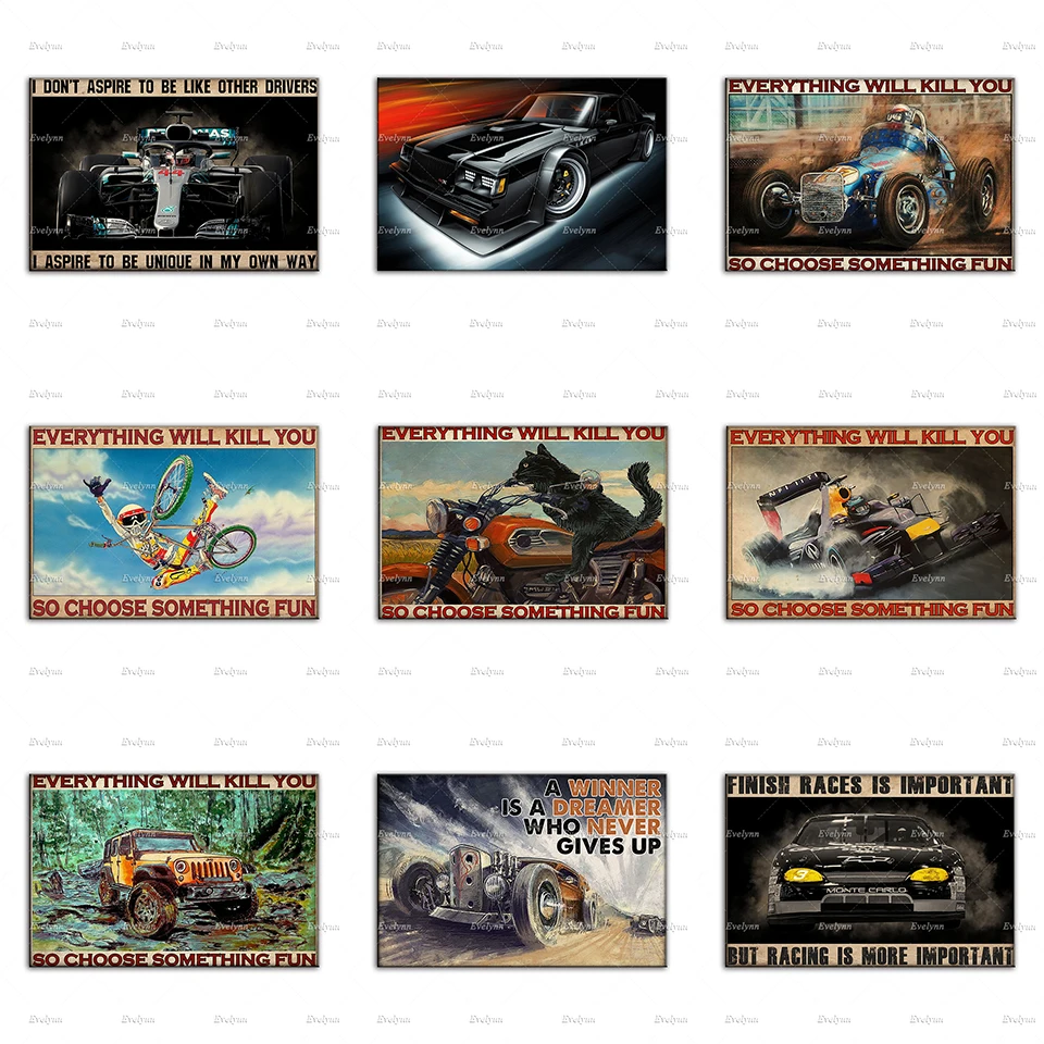 Постер для любителей гоночных автомобилей F1 победитель-это Dreamer который никогда