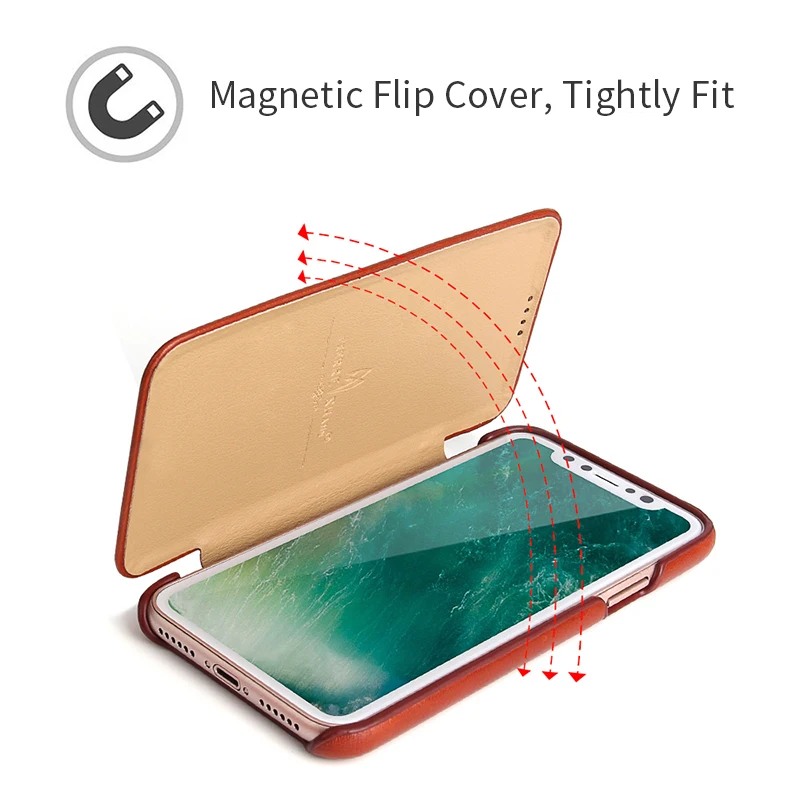 Genuine Leather Phone Flip Case for iPhone 14 13 Pro Max 12 Mini 12 11 Pro Max X XS Max XR 8 SE 2020 luxury Anti-scratch Cover