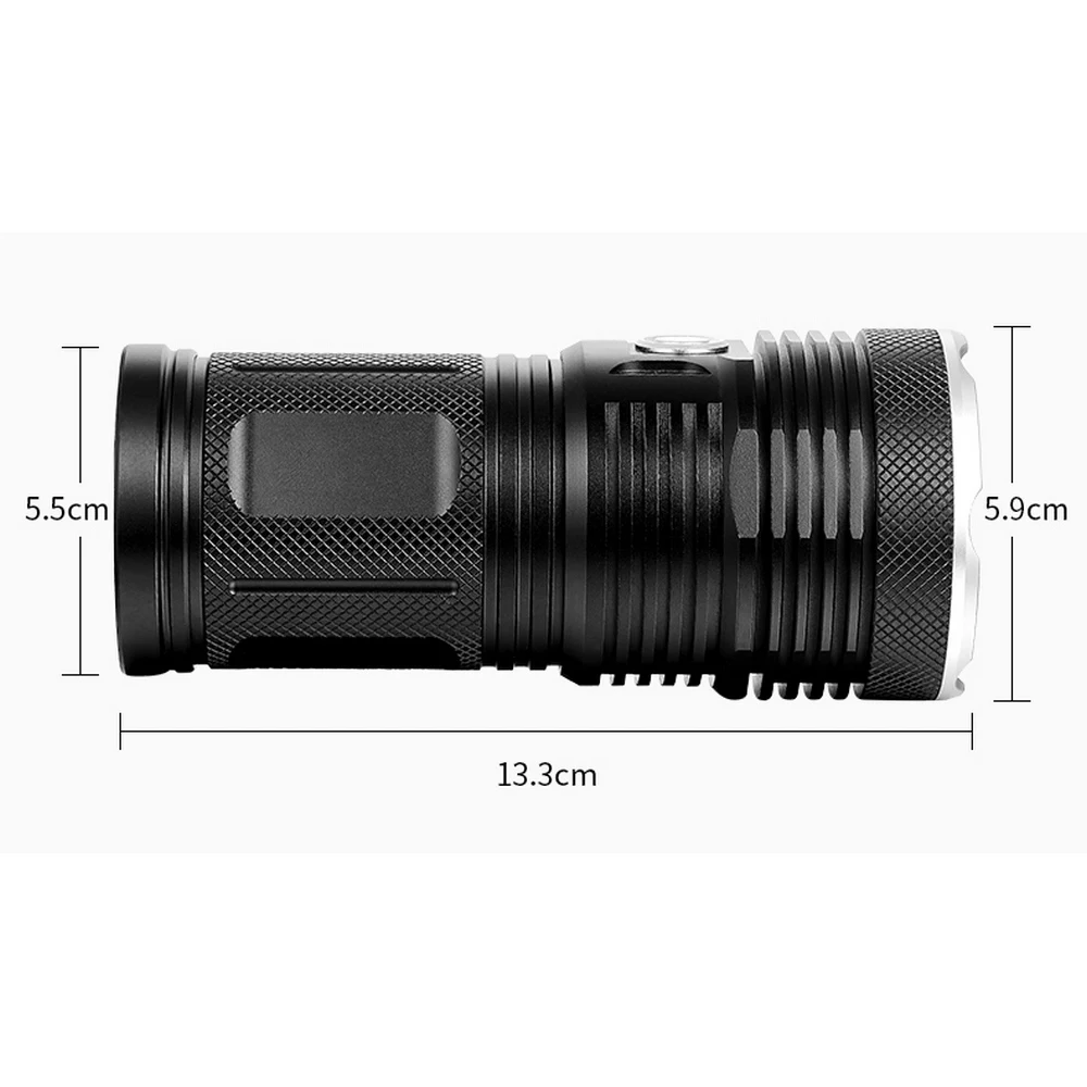 Precio Linterna LED Recargable De Aluminio EX T6, Potente Linterna Led De 4000 Lúmenes Con Batería De 18650 Para Acampada Al Aire Libre