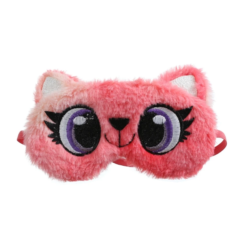 Плюшевая маска для сна взрослых и детей глаз навес мультяшная расслабляющая
