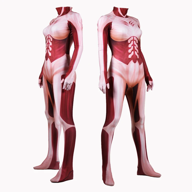 

Attack on Titan Printed Muscle Zentai Bodysuit Adult Child Catsuit Jumpsuits Unisex Halloween Carnival Party Cosplay Costumes