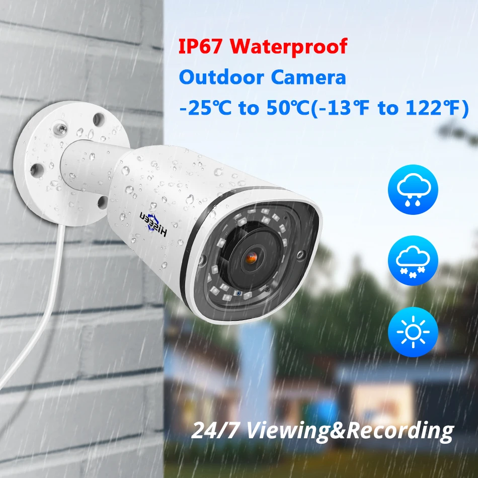 Hiseeu Bullet 4K POE IP камера 8MP слот для sd-карты Водонепроницаемый Аудио видео наблюдения безопасности CCTV камера ONVIF H.265 sony сенсор