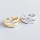 Модные женские кольца из 925 пробы серебра с эффектом памяти, двойной слой, SRI465