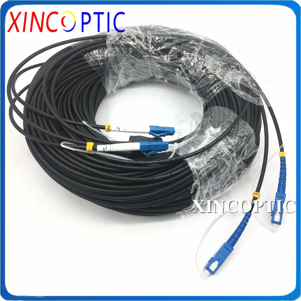 2 ядра 100 м LC SC ST FC SM одиночный режим OS1 2C G657A1 LC/UPC-SC/оптический патч-корд на открытом