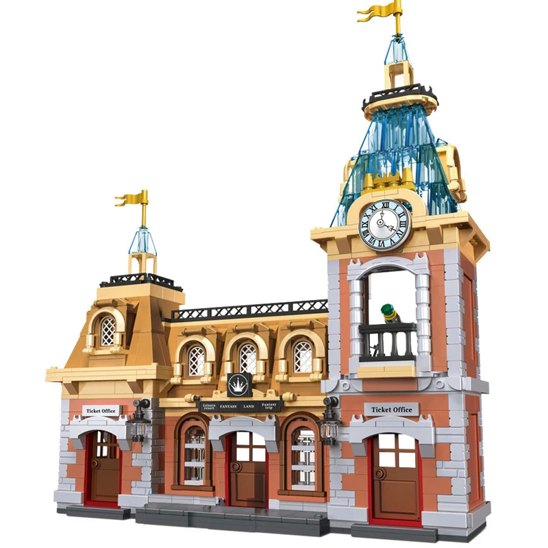 Конструктор железнодорожная станция Disney набор блоков для сборки Классическая