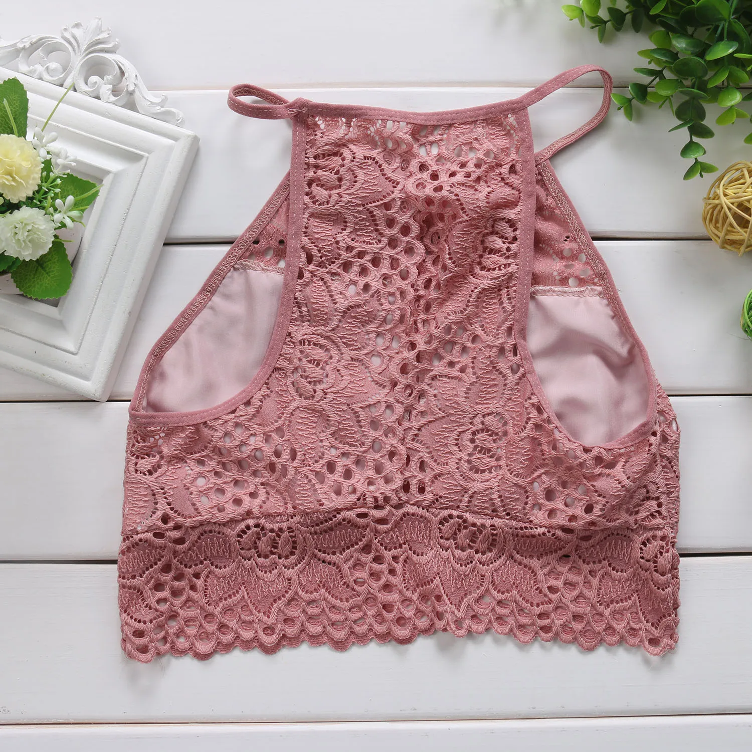 

Women Fashion Summer Casual Tank Tops Vest Lace Sleeveless Hollow Out Crop Tops