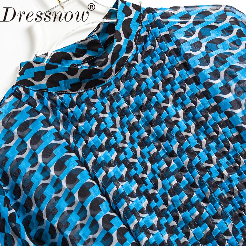 Dressnow женское дизайнерское платье макси с рукавом 3/4 геометрическим принтом на