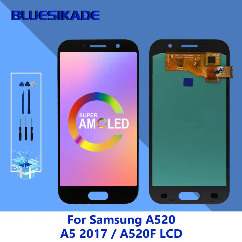 5 0 &quotAMOLED для Samsung Galaxy A5 2017 ЖК дисплей A520 A520F SM сенсорный экран дигитайзер сборки