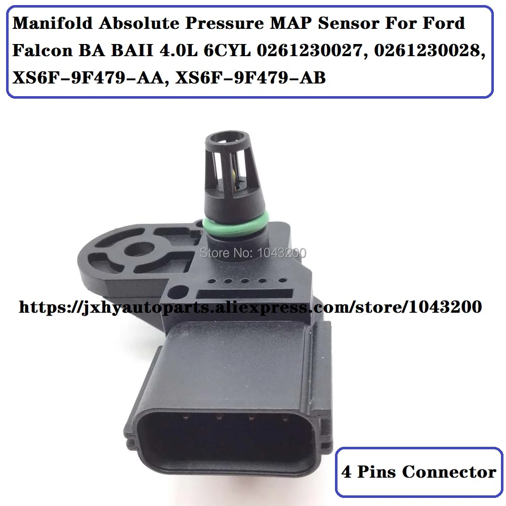 

Manifold Absolute Pressure MAP Sensor For Ford Falcon BA BAII 4.0L 6CYL 0261230027, 0261230028, XS6F-9F479-AA, XS6F-9F479-AB