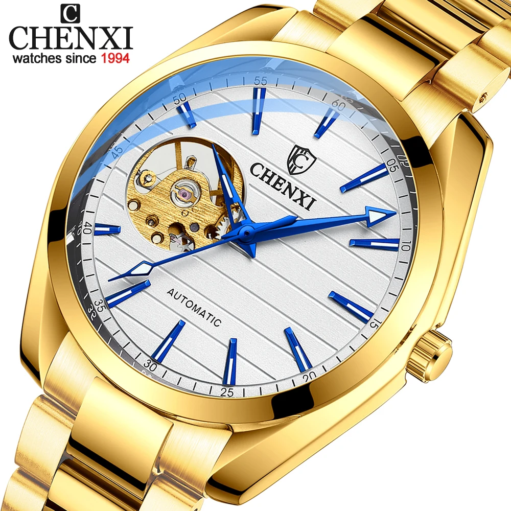 

CHENXI New Men Mechanical Watch Top Brand Luxury Automatic Watch Sport Stainless Steel Waterproof Watch Men relogio masculino