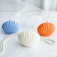 3d sea shell shape mold plastic diy candle mold small shell mould for cake pastry baking decorating tools candle soap moulds