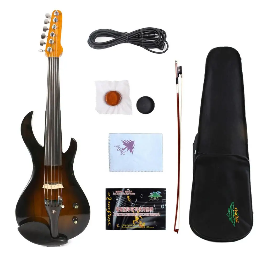 

Yinfente 6string Electric Silent Violin 4/4 Handmade Free Case+Bow #EV20
