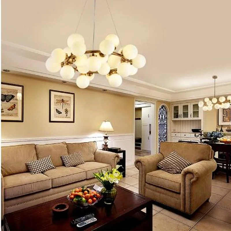 Винтажная Люстра для лестницы круглая Круглая гостевого ресторана стеклянный