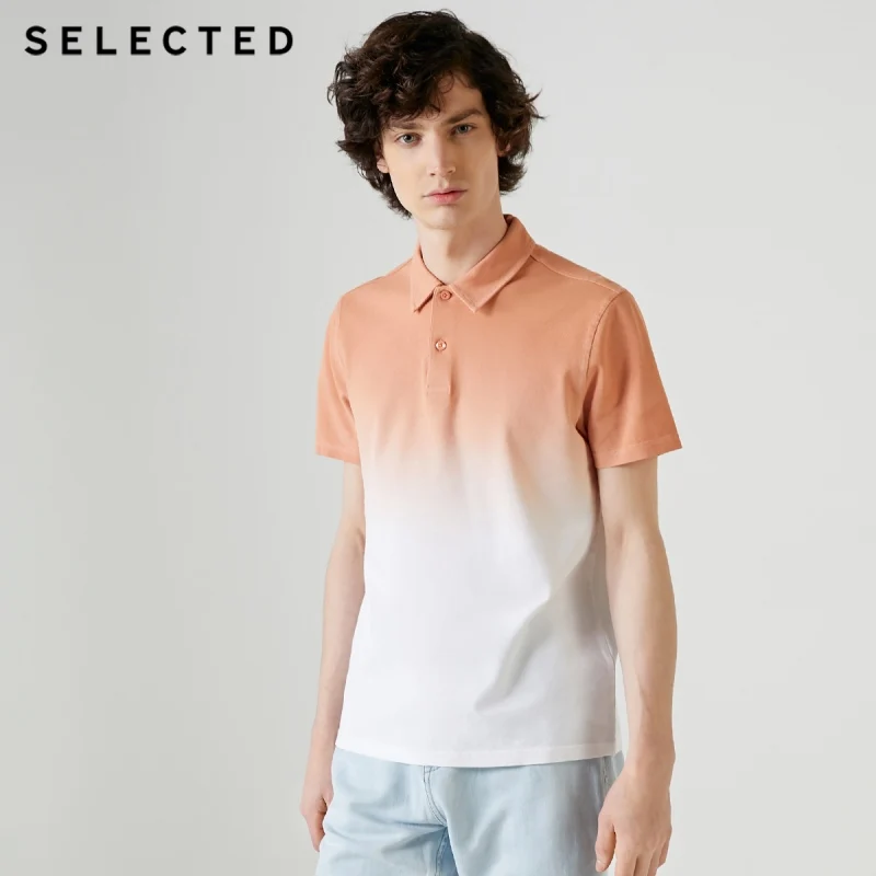 Мужская рубашка с отложным воротником градиентом и короткими рукавами 419206533 |