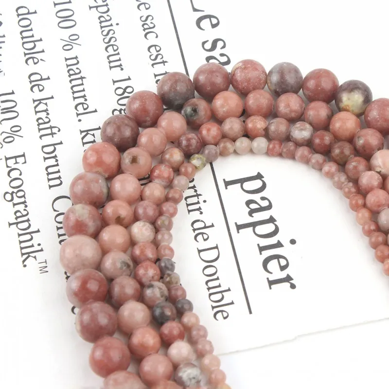Natural Plum Blossom Jades Stone Beads For DIY Jewelry Making 4 6 8 10 12mm Round Loose Spacer Bracelet Accessories 15'' | Украшения
