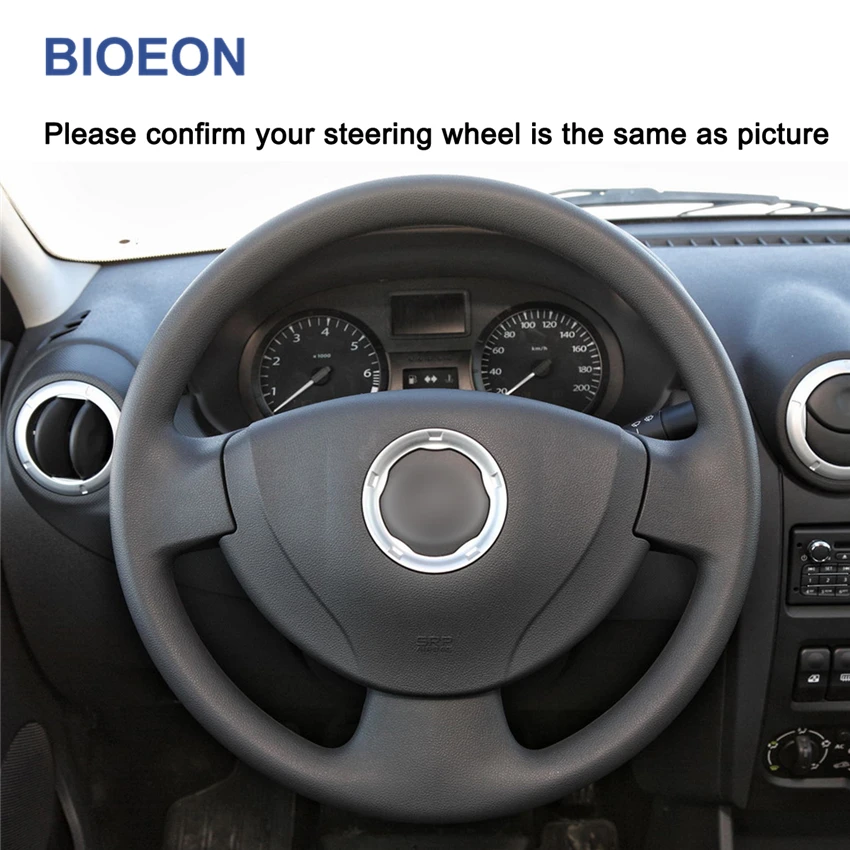 Чехол рулевого колеса автомобиля из искусственной кожи для Renault Logan 1 Sandero Clio 2 Lada