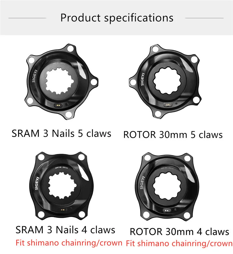 АХО шоссейный велосипед/велосипед измеритель мощности подходит для SRAM ротора для shimano 53/39T 52/36T 50/34T передняя Звездочка подходит rounf/Овальная звездочка