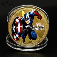 disney cartoon marvel hero souvenirs avengers iron man spiderman decoration coin collectible coin