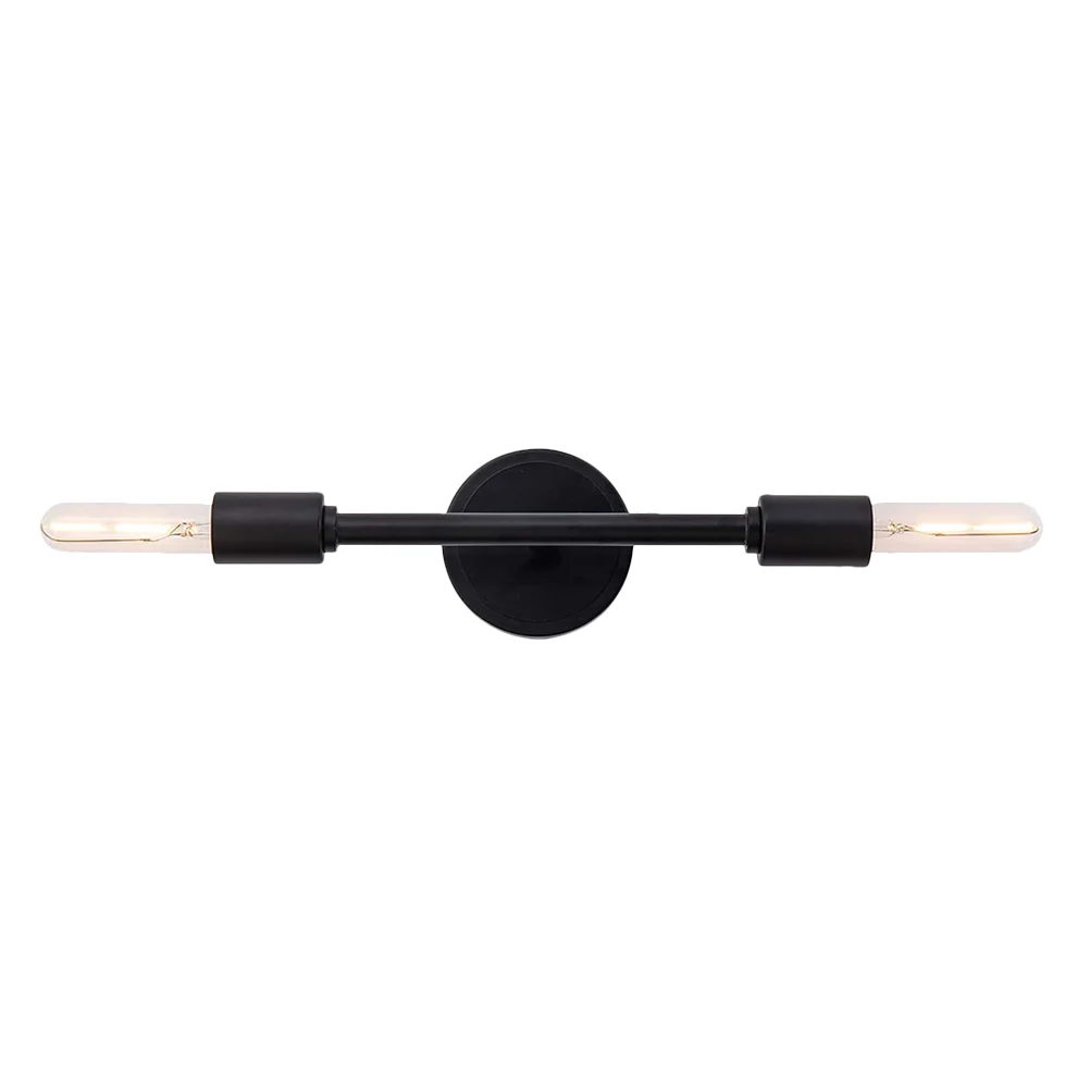 

2-Light Black Bathroom Vanity Light Fixtures Industrial Wall Lighting for Home