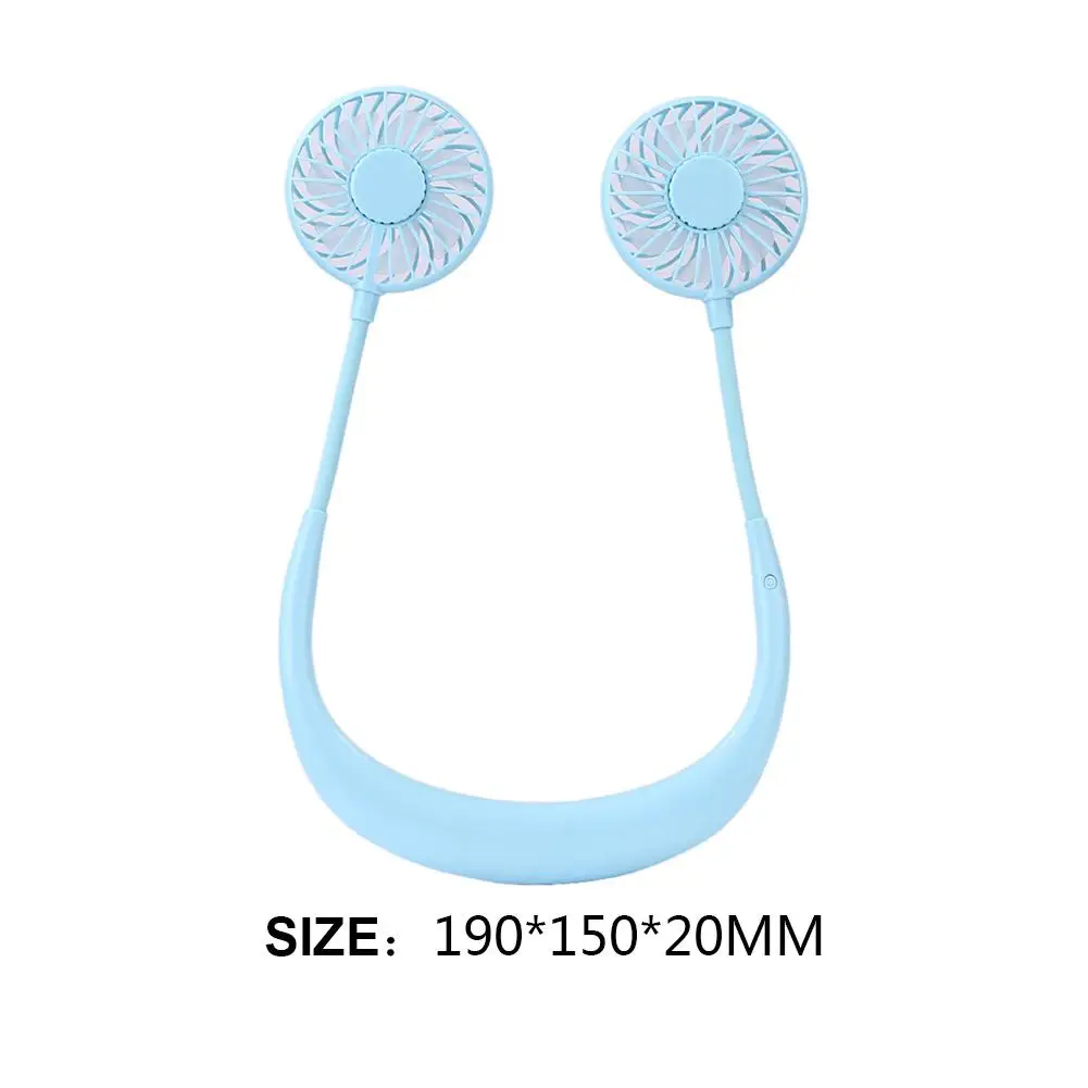 

Portable Hanging Neck Fan 3 Speed 360 Degree Universal Adjustment USB Wearable Hand Free Mini Personal Fan with LED Light