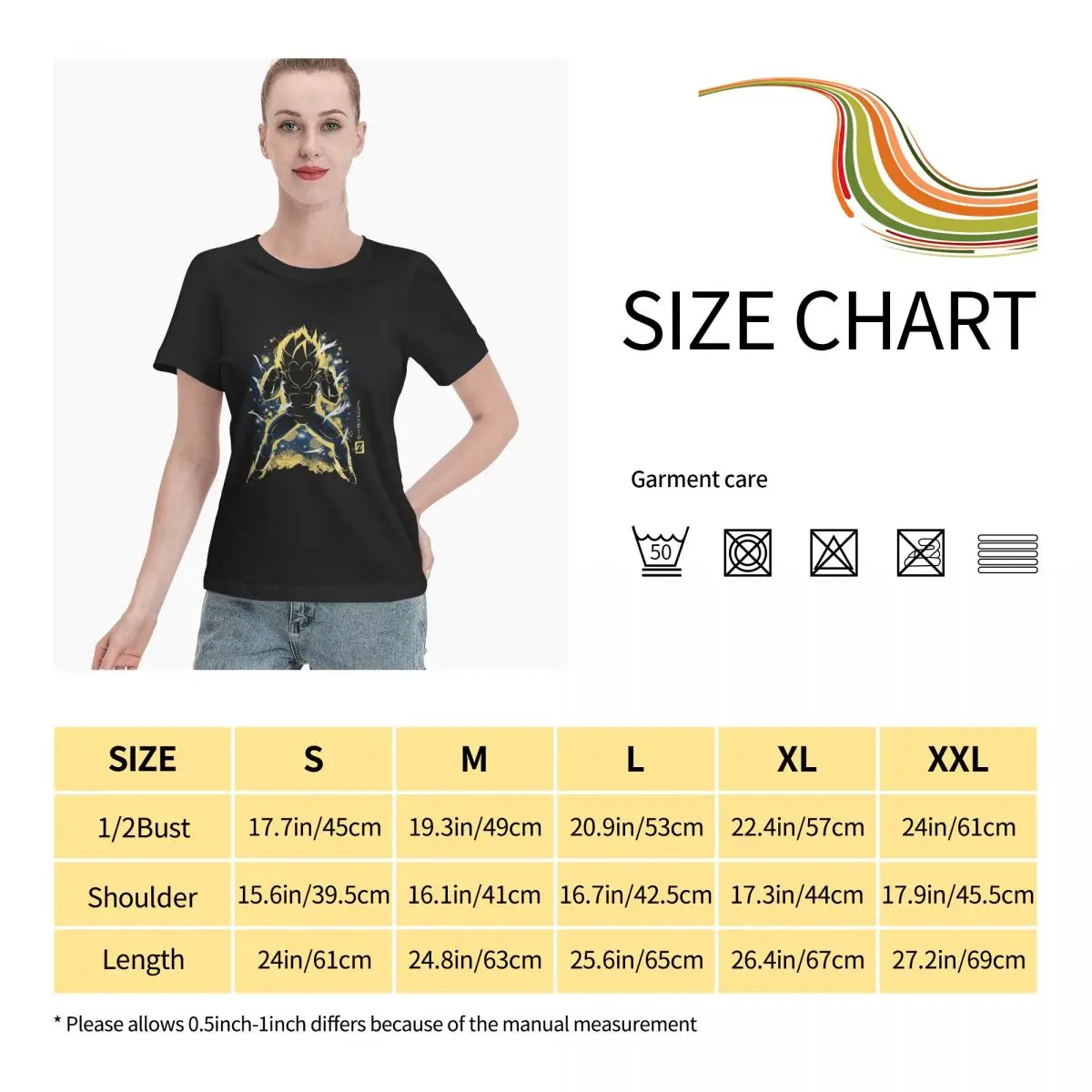 

Anime Fans Goku 12 woman's tshirt Micro play Short sleeveRound neck T-shirt