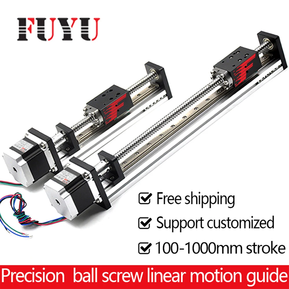 CNC Linear Guide Stage Rail Motion Slide Table Ball Screw Actuator Nema 23 Motor Module for 3d Printer Parts XYZ Robotic Arm Kit