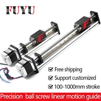 cnc linear guide stage rail motion slide table ball screw actuator nema 23 motor module for 3d printer parts xyz robotic arm kit