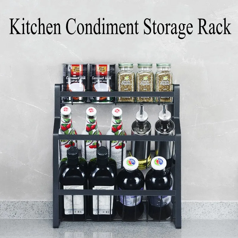 

Stainless Steel 3 Tier Spice Rack Organizer For Counter Stable Spice Shelf Standing Storage Rack For Seasoning Can Jars Bottle