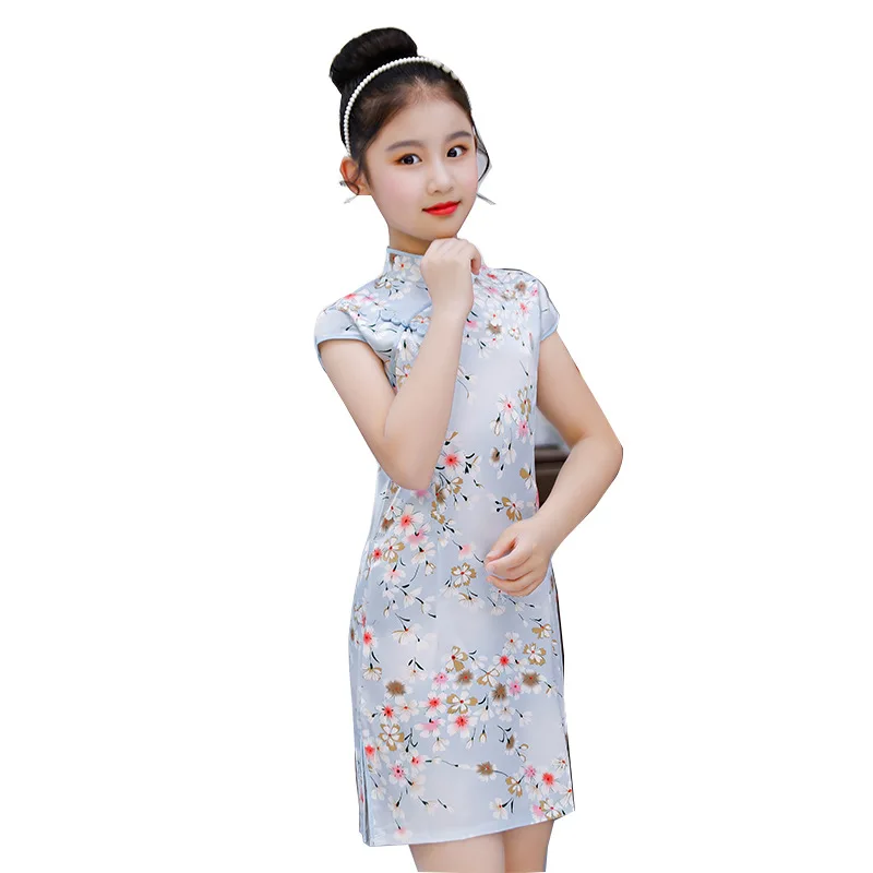 

Parent-child wear, mother ancient and women's clothing, children's cheongsam, small floral, Chinese style, costume, Hanfu