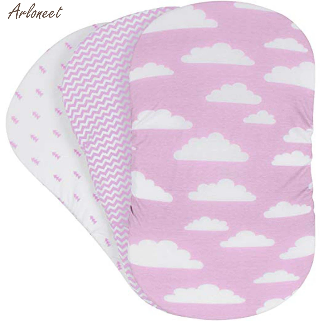 

3PC Pads Cradle Fitted Sheets for Bassinet Mattress Soft Cover Cushion Portable Baby Care High quality New 2020